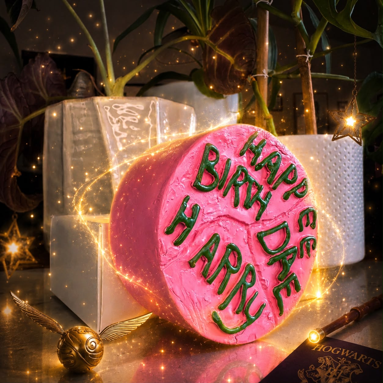 Replica in resina torta "Happee Birthdae Harry"