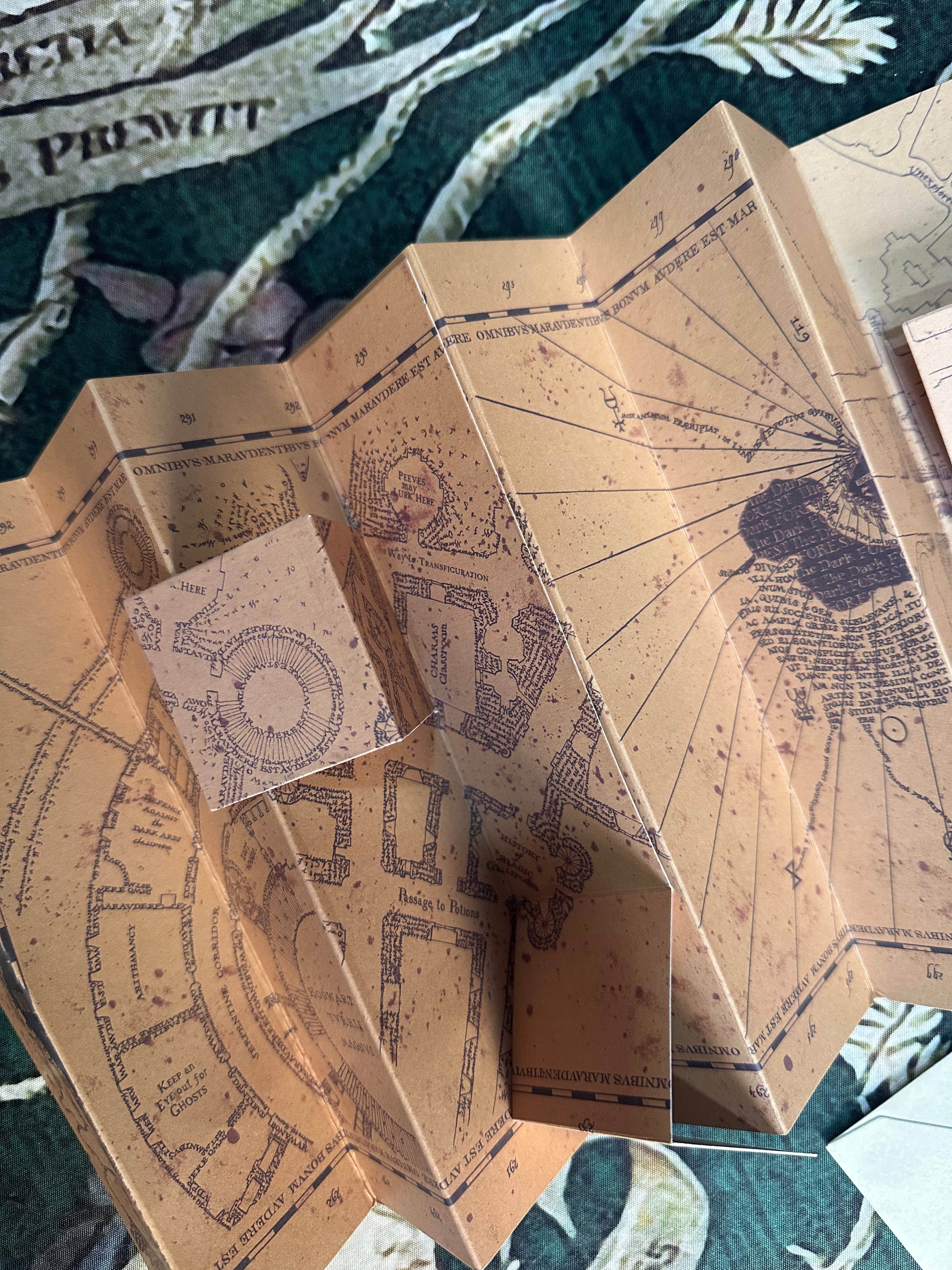 Replica Lettera ammissione ad Hogwarts, Biglietto Hogwarts Express & Mappa del Malandrino in scala 1:2
