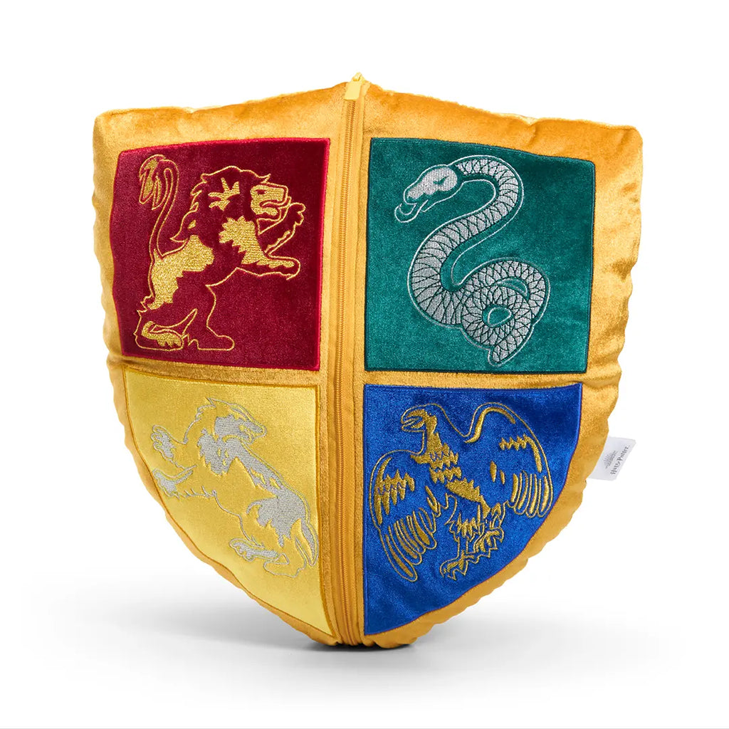 Cuscino Stemma di Hogwarts e peluche Boccino d’Oro